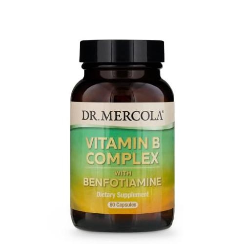 Vitamin B Complex with Benfotiamine | Dr Mercola | 60 Capsules
