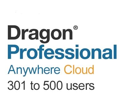 Nuance Dragon Professional Anywhere Cloud 301 to 500 Users
