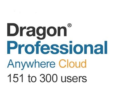 Nuance Dragon Professional Anywhere Cloud 151 to 300 Users
