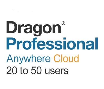 Nuance Dragon Professional Anywhere Cloud 20 to 50 Users