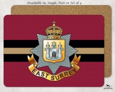 East Surrey Regiment – Placemat(s) – Set of 4 – Crafty Black Dog