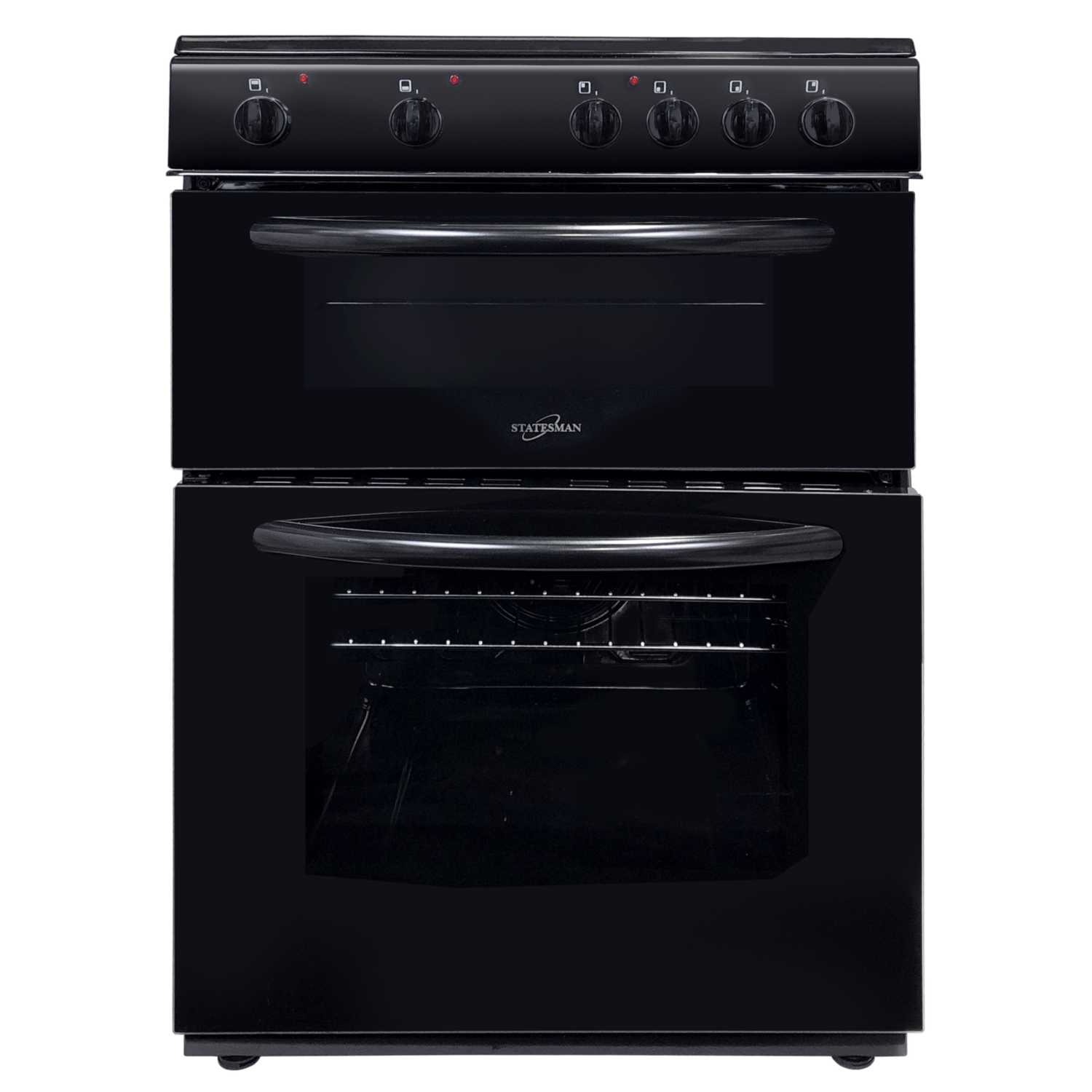 Statesman EDC60B 60cm Electric Double Oven Ceramic Apollo – Black