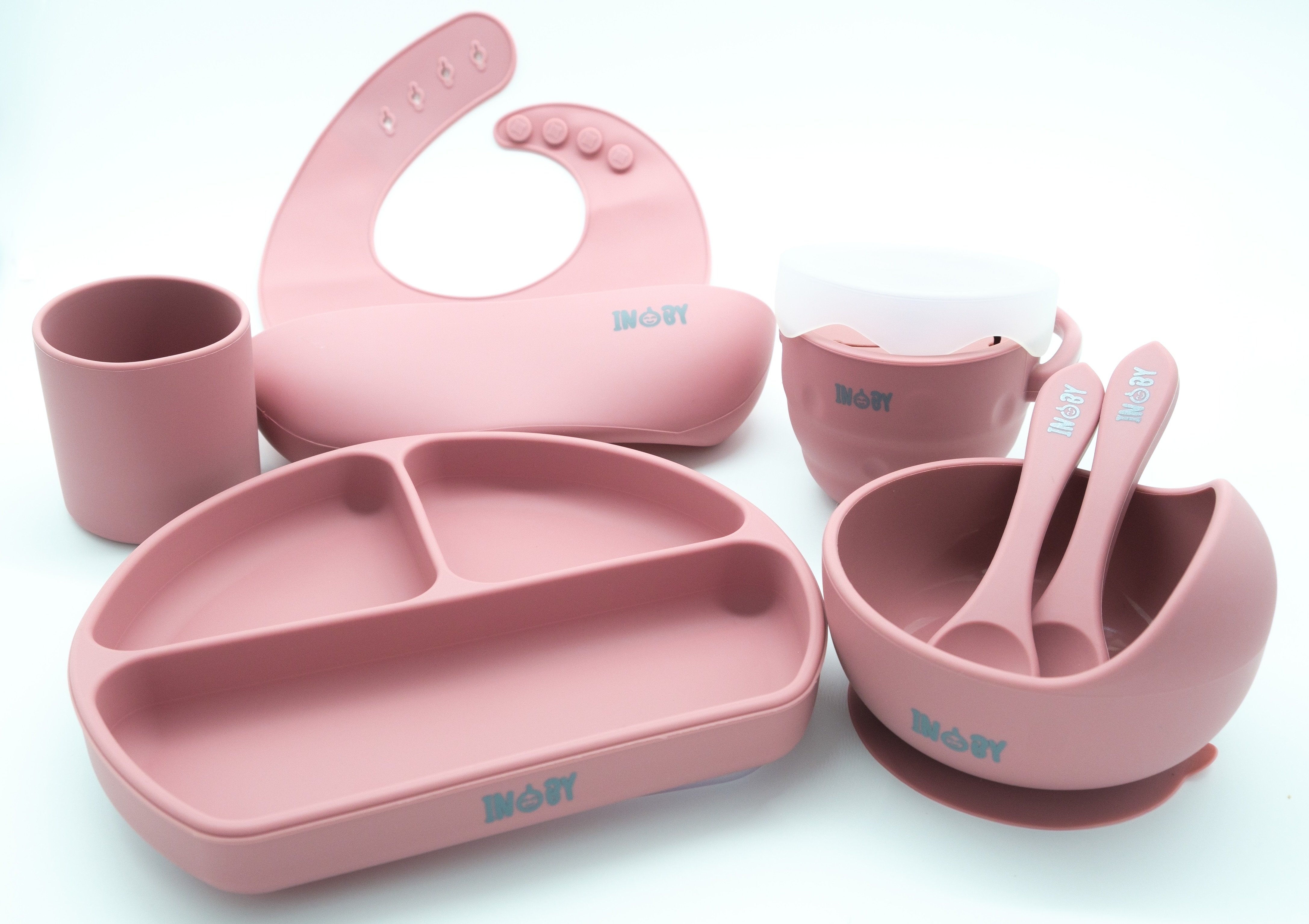INOBY Silicone Complete Weaning Set Old Rose