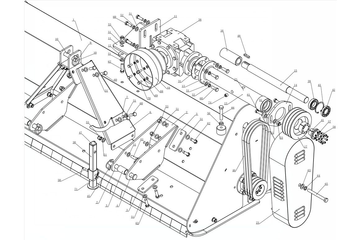 Old Model EFGC Mower – Belts B1050 – Spare Parts – MDL Power Up