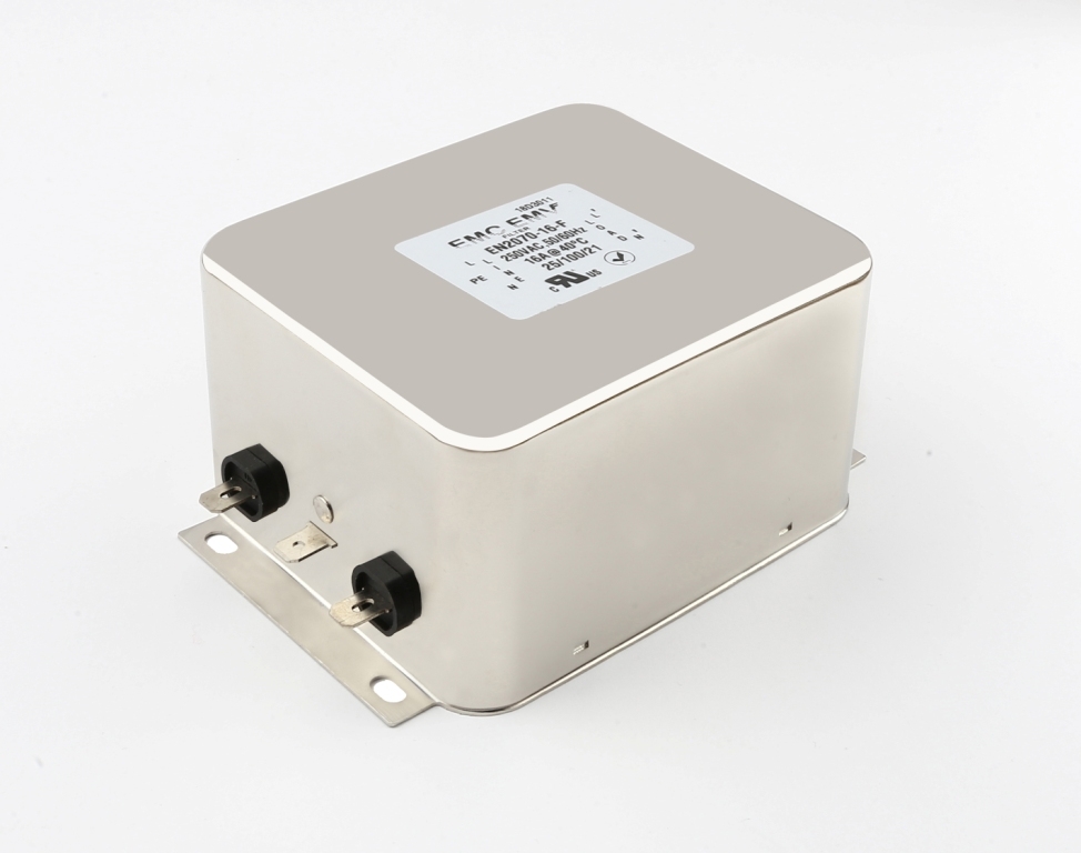 Single phase Chassis Mount EMI/RFI filter 80 series,16A, Fast On