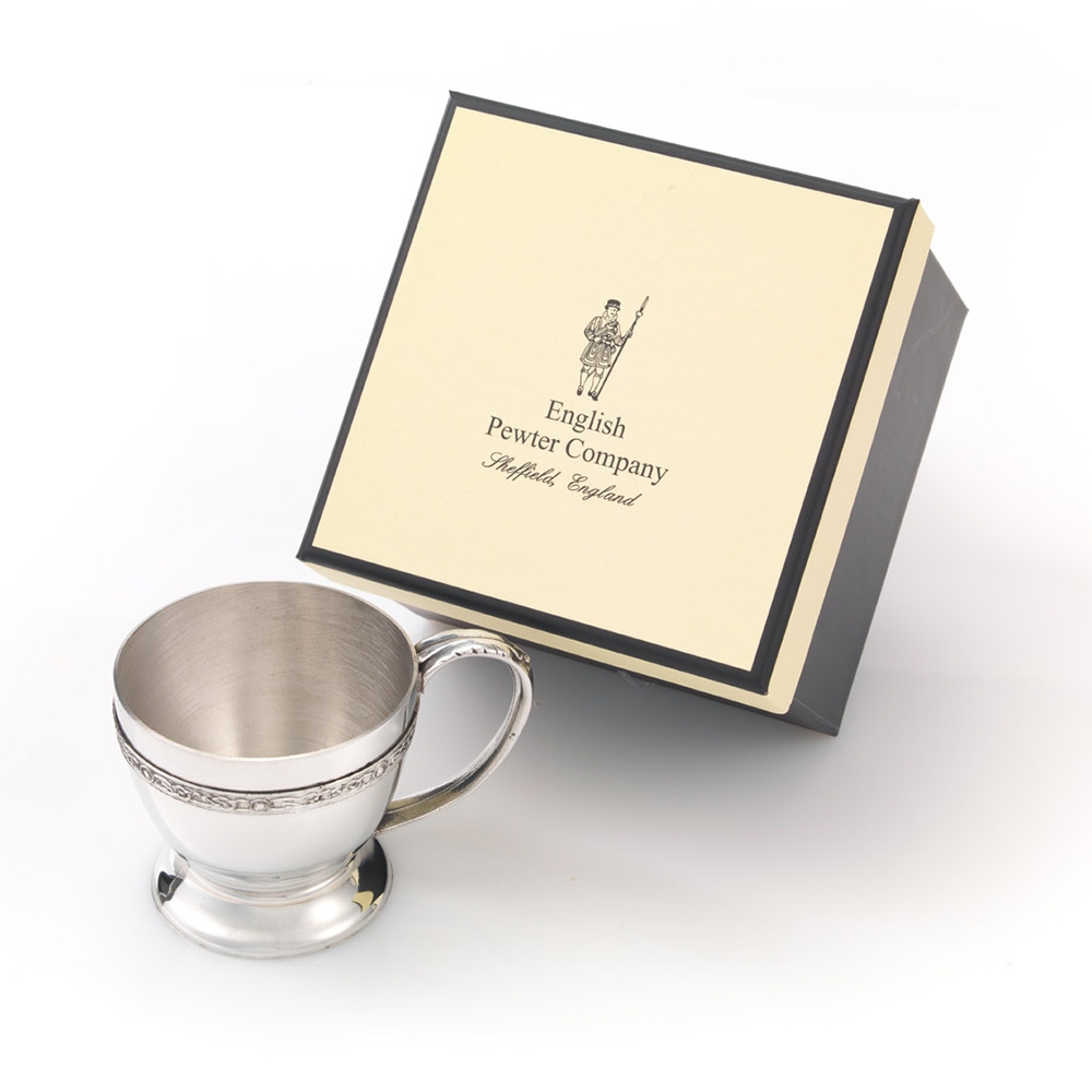 Pewter Childs Celtic Band Cup / Mug – Birth, Baby, Christening, Holy Communion.