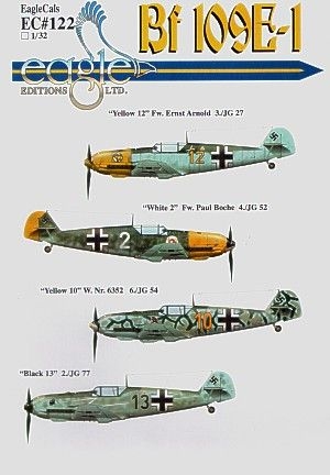 Eagle Cal 1/32 Messerschmitt Bf 109E-1 Pt 3 – # 32122 – Model Hobbies