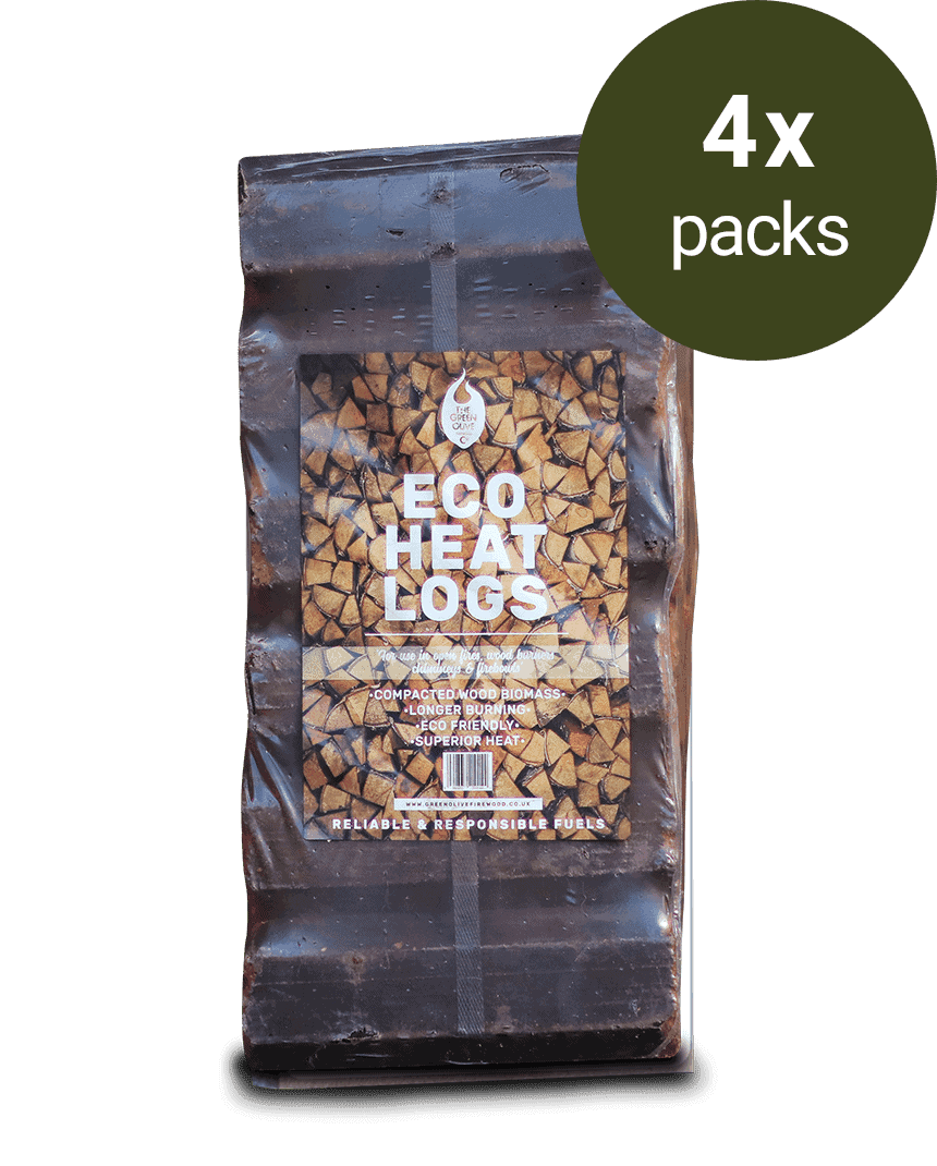 Heat Log Sawdust Briquettes – 40kg – Sustainable Firewoods – Green Olive Firewood