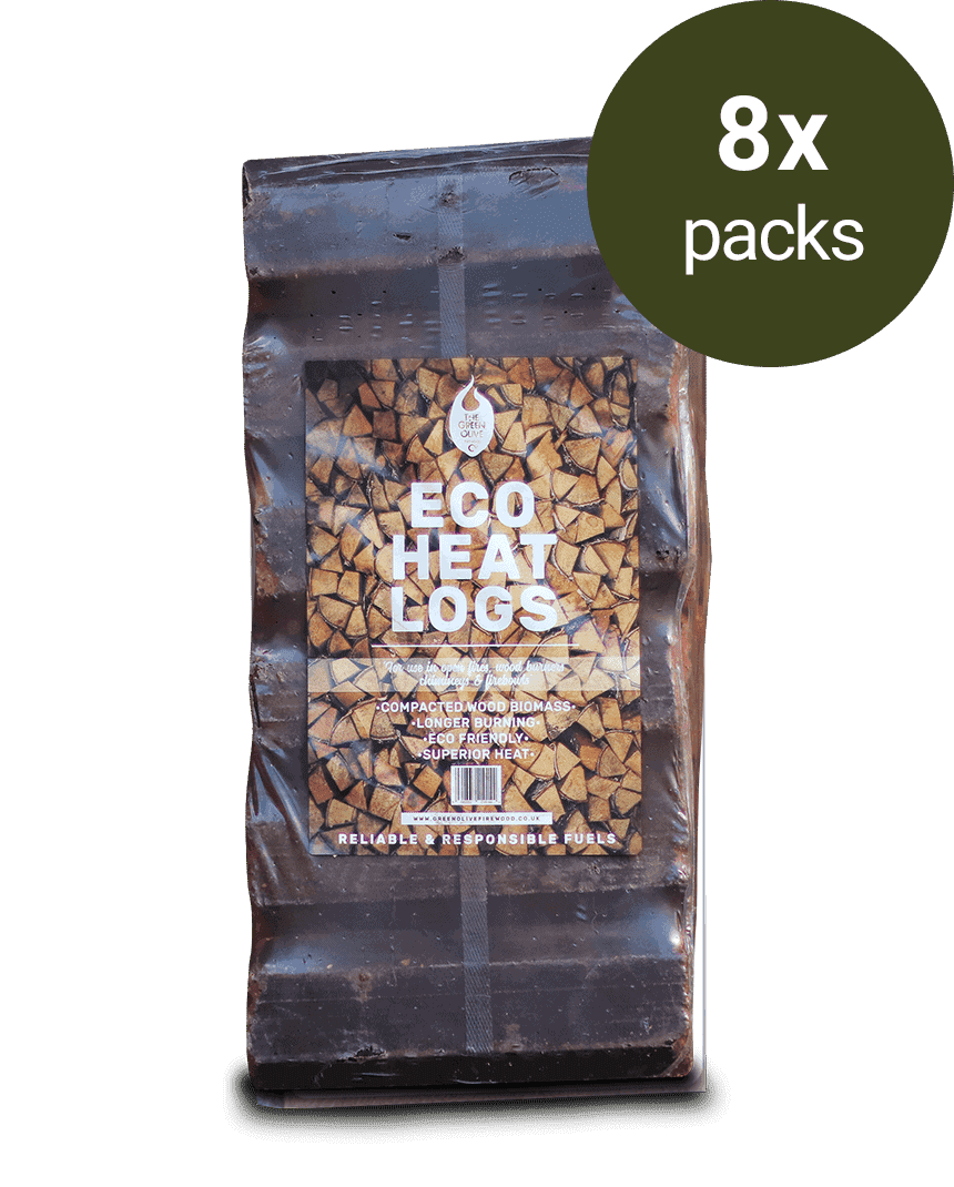 Heat Log Sawdust Briquettes – 80kg – Sustainable Firewoods – Green Olive Firewood