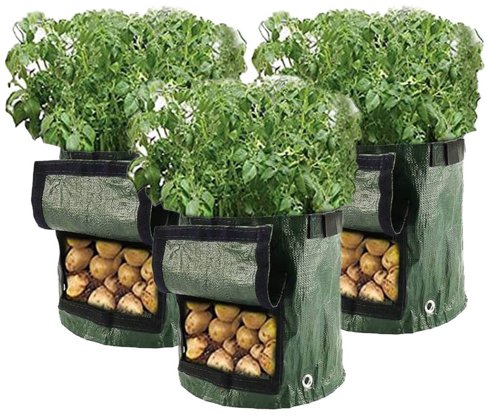 Potato Grow Bags Planter 10 Gallon – 1 Year Warranty (3 Bags) – Edinco