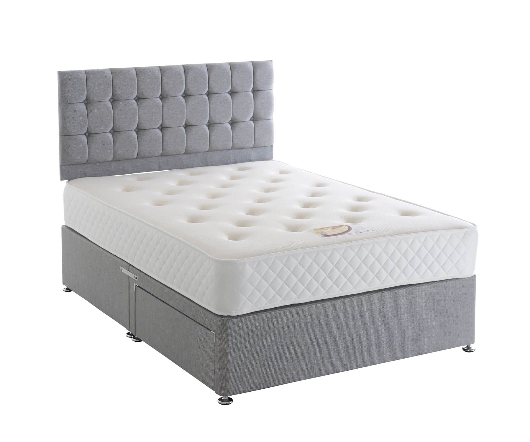 Dura Beds – Elastacoil Divan Bed Set – Single – Divan Bed Base With Elastacoil Medium Firmness Mattress