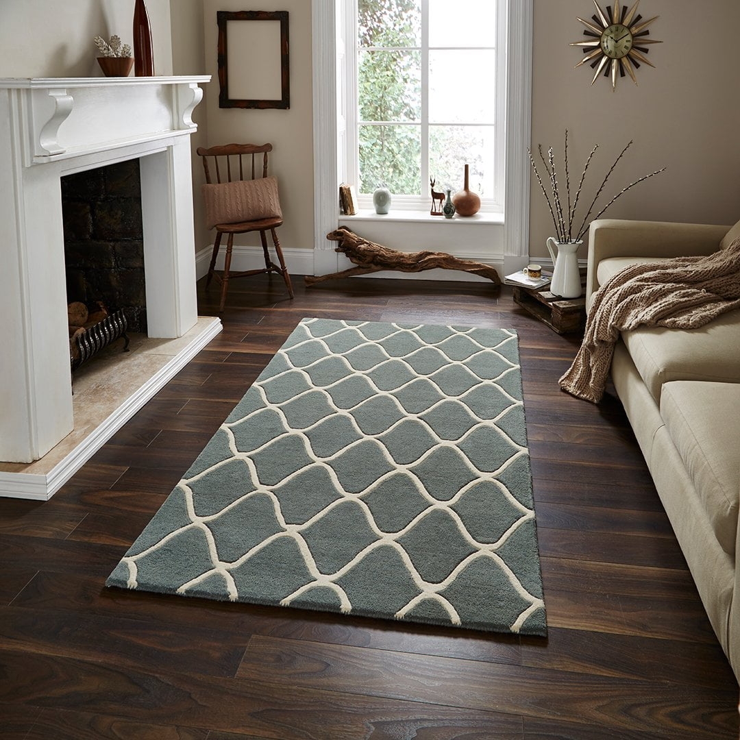 Think Rugs – Elements EL 65 Blue 120 x 170cm / Blue – The Rug Quarter