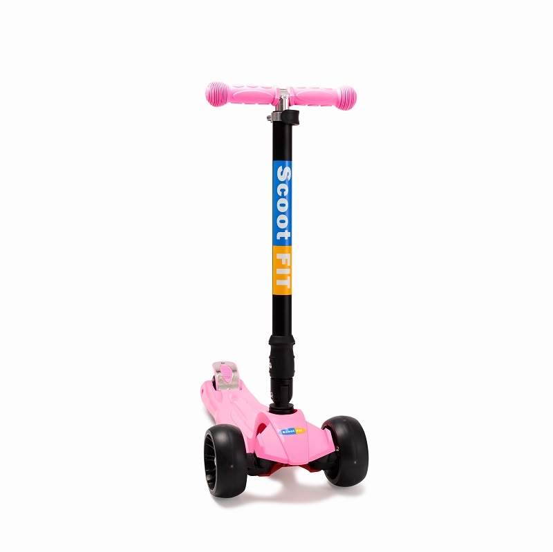 Formula 1 Kids 3 Wheel Scooter – Pink – Adjustable Size Children’s Scooter – Scoot Fit