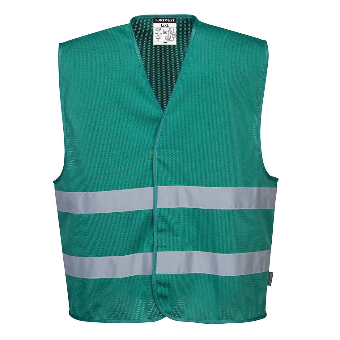MeshAir Iona Vest Bottle Green – L/XL – Work Safety Protective Equipment – Portwest – Regus Supply