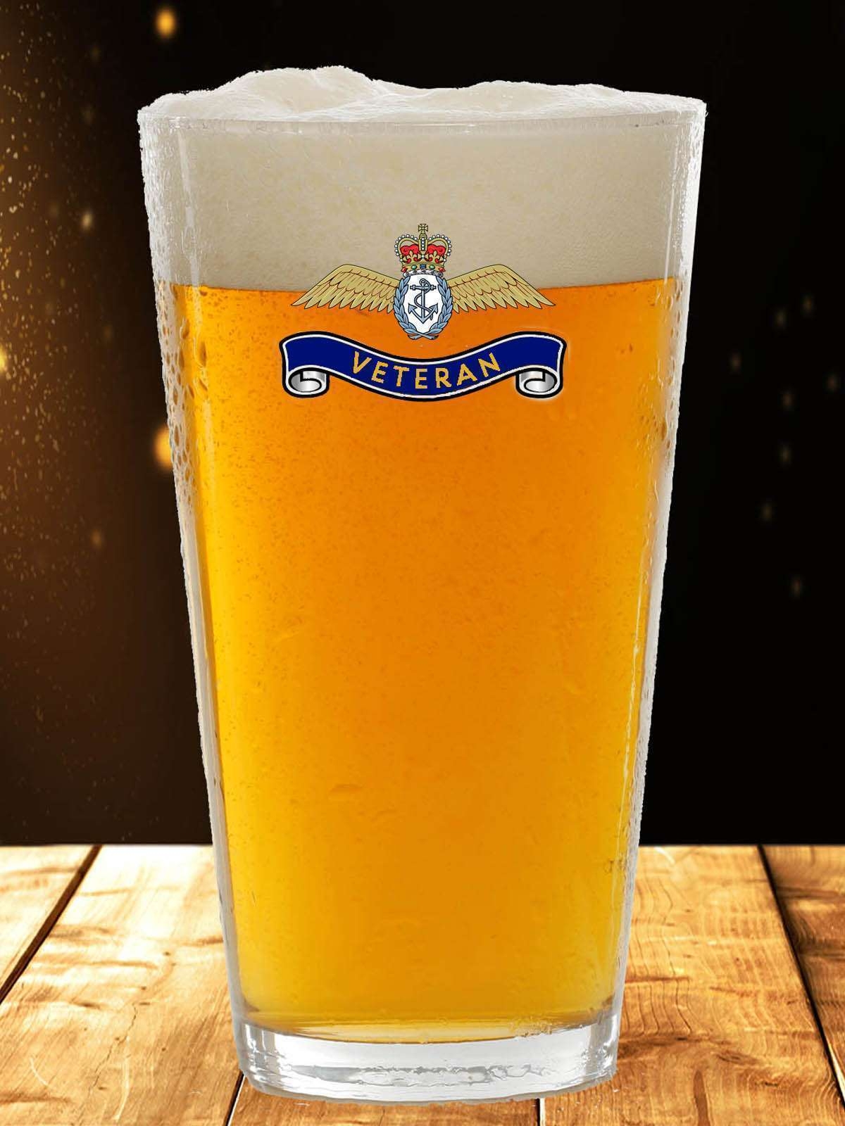 Fleet Air Arm Veteran – Pint Glass – Single – Fleet Air Arm – Veteran – Crafty Black Dog