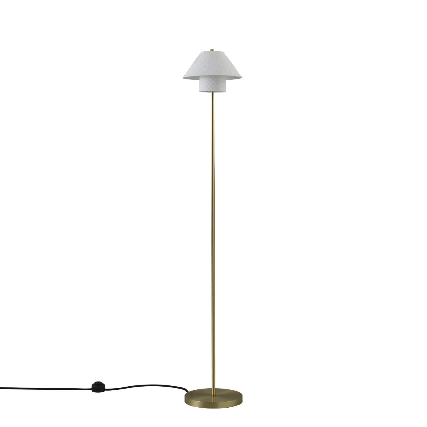 Original Btc – Oxford Double Floor Light – Natural White & Satin Brass 1225 X 205 mm
