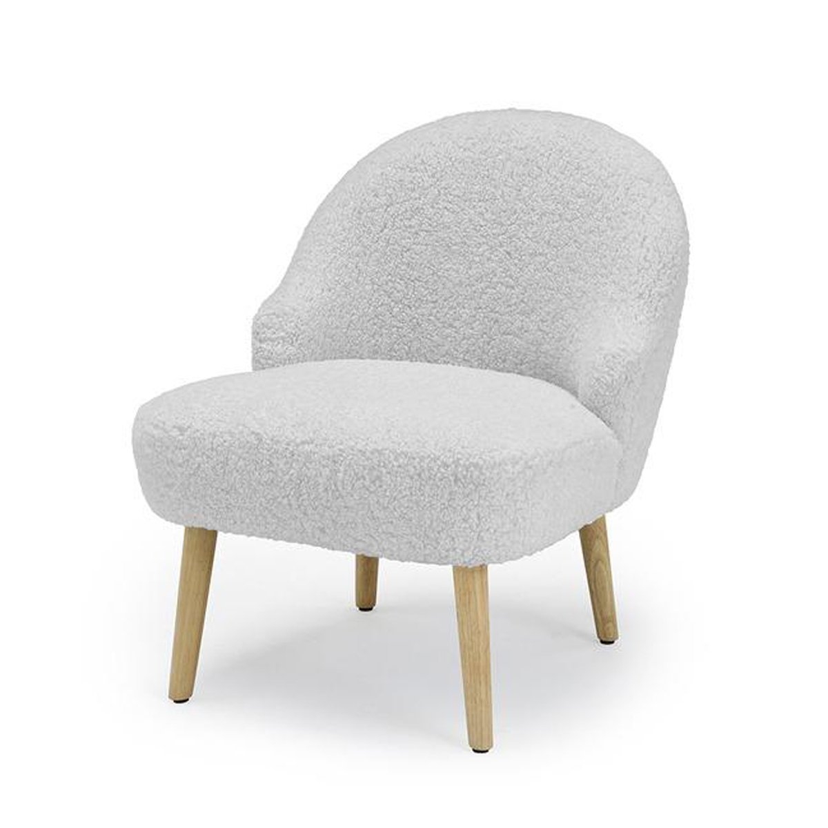 Soft Fluffy Teddy Arm Chair In White Or Grey Grey – By CGC Interiors