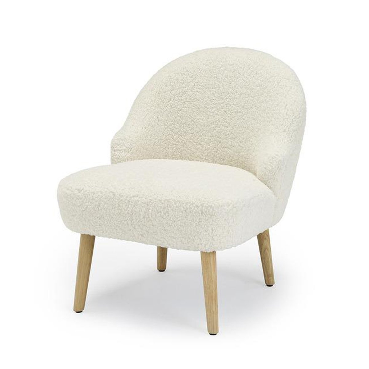 Soft Fluffy Teddy Arm Chair In White Or Grey White – By CGC Interiors