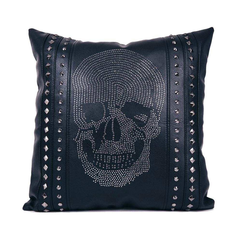 Faux Leather Cushion – Skull