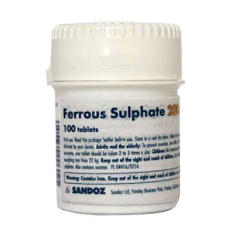 Ferrous Sulphate Tablets 200mg- 100 Tablets – Caplet Pharmacy