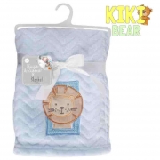 First Steps Baby Blanket – Blue Lion – Kiki Bear