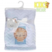 First Steps Baby Blanket – Blue Lion – Kiki Bear