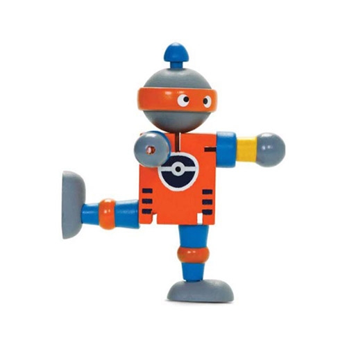 Wooden Flexi-Robots (Robot: Orange) – Tobar – Children’s Games & Toys From Minuenta