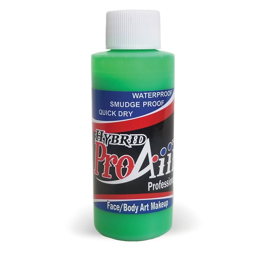 ProAiir Hybrid Fluorescent Green 60ml – 2oz UV Neon AirBrush Paint – Face & Body Paint – Dublin Body Paint