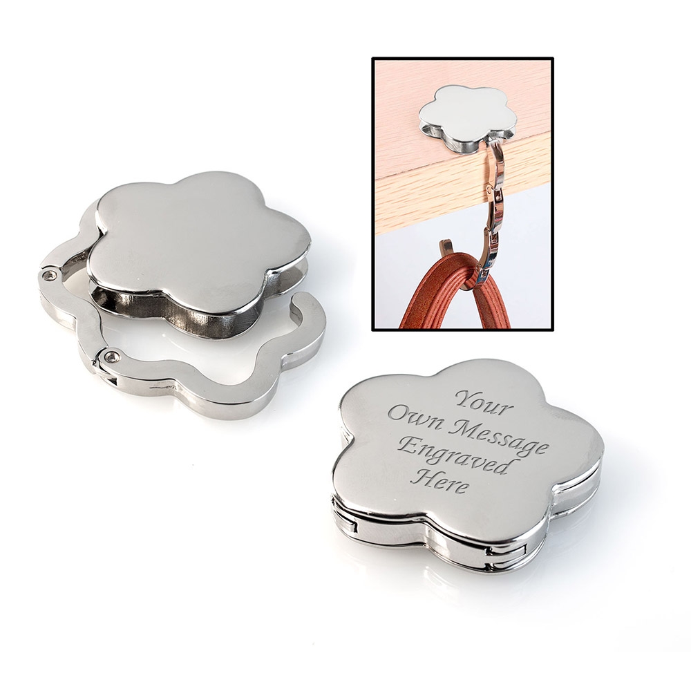 Flower Design Compact Handbag Hook
