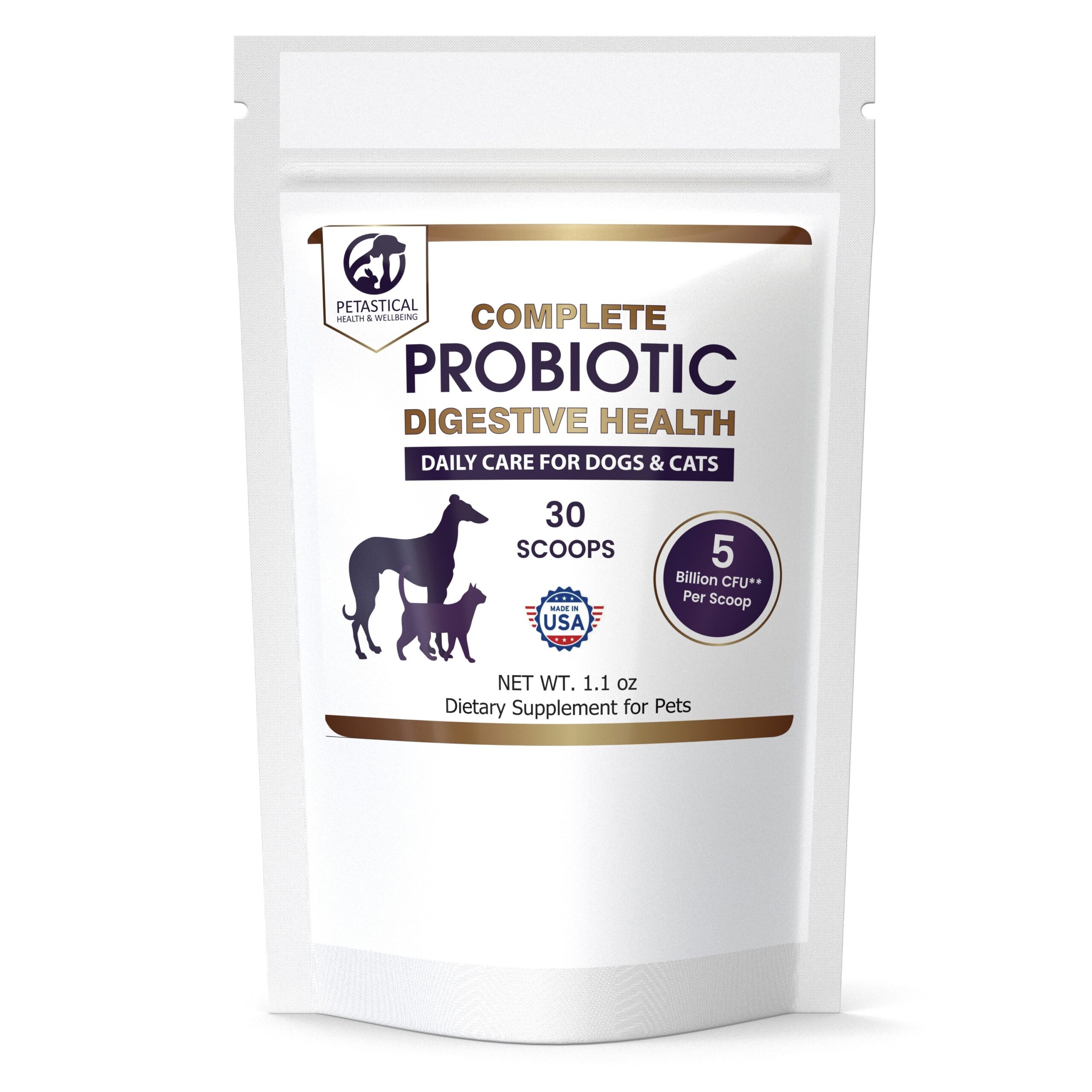 Petastical Probiotic Powder for Dogs and Cats (30 Scoop)