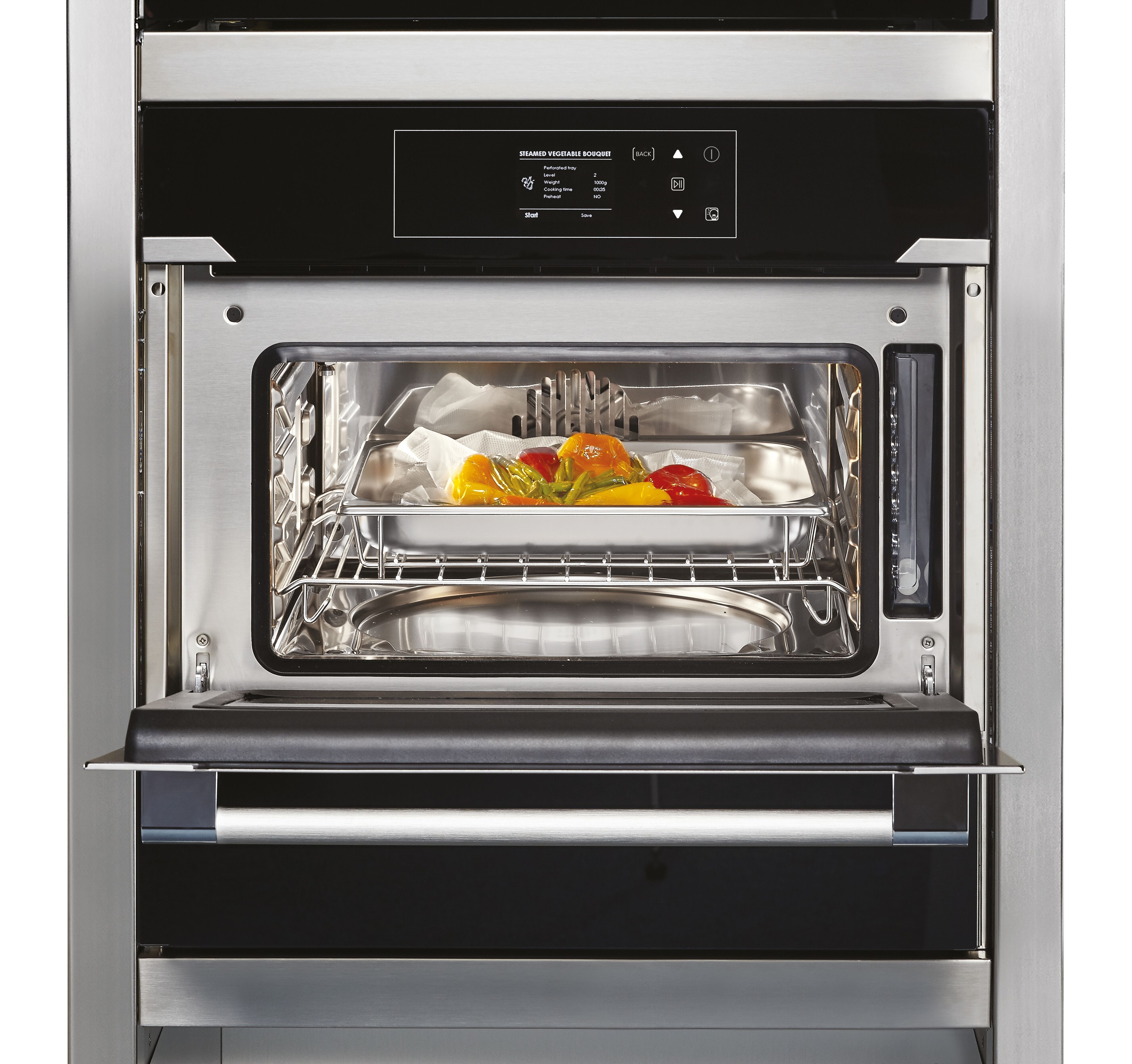 Hoover Vogue Premium HSO450SV 45cm Steam Oven – Black Glass and Steel
