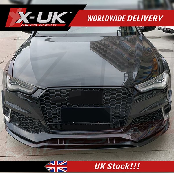Front Splitter With Canards For Rs6 Style Front Bumper Upgrade – X-UK Ltd