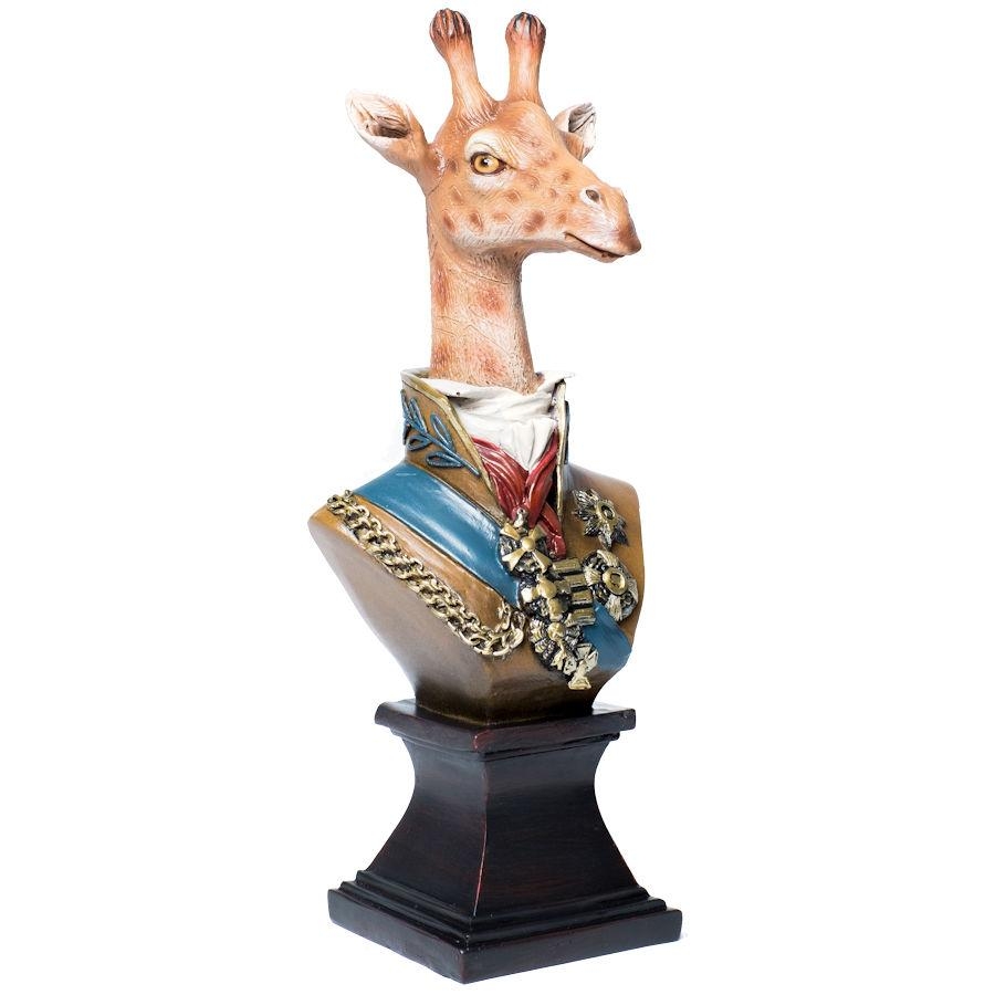 Sculpture Dressed Giraffe Bust – 27cm x 11cm x 10cm