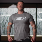 Grey T-Shirt – White ONNOR Print – ONNOR Limited