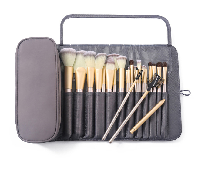 Foldable Travel Makeup Brush Organiser, Grey – Beauty-Loft
