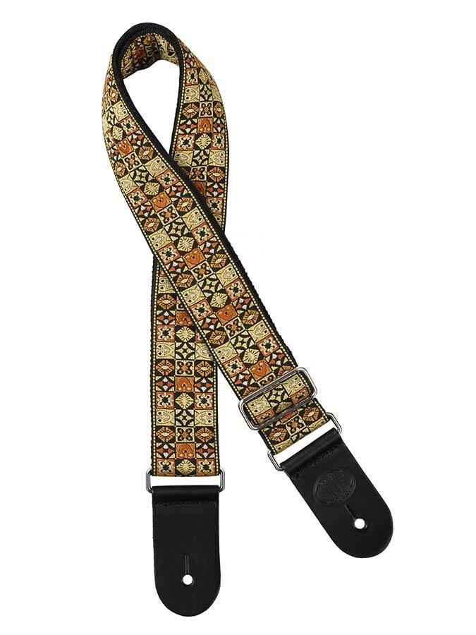 Gaucho Traditional Series guitar strap – Jacquard Weave – GST-186-GD