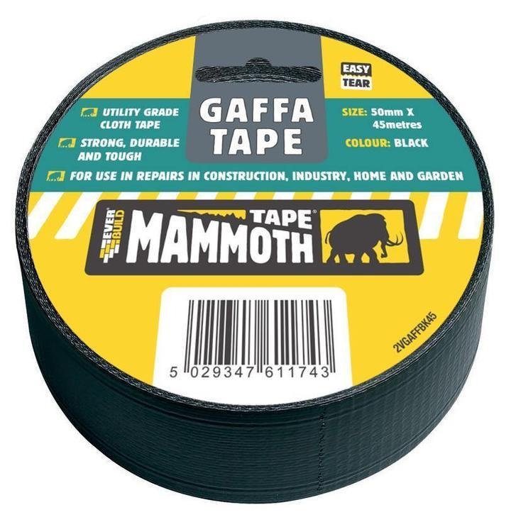 Everbuild Gaffa Tape 50mm X 45m Black – Insulation Supplies Direct