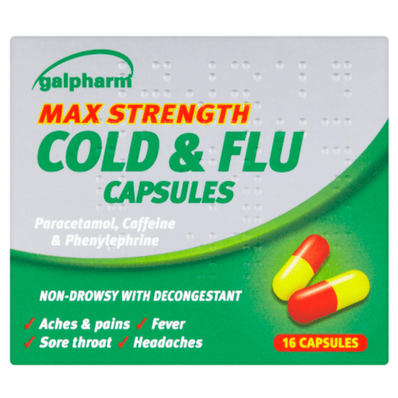 Galpharm Flu Max All in One Chesty Cough & Cold 16 tablets – Caplet Pharmacy