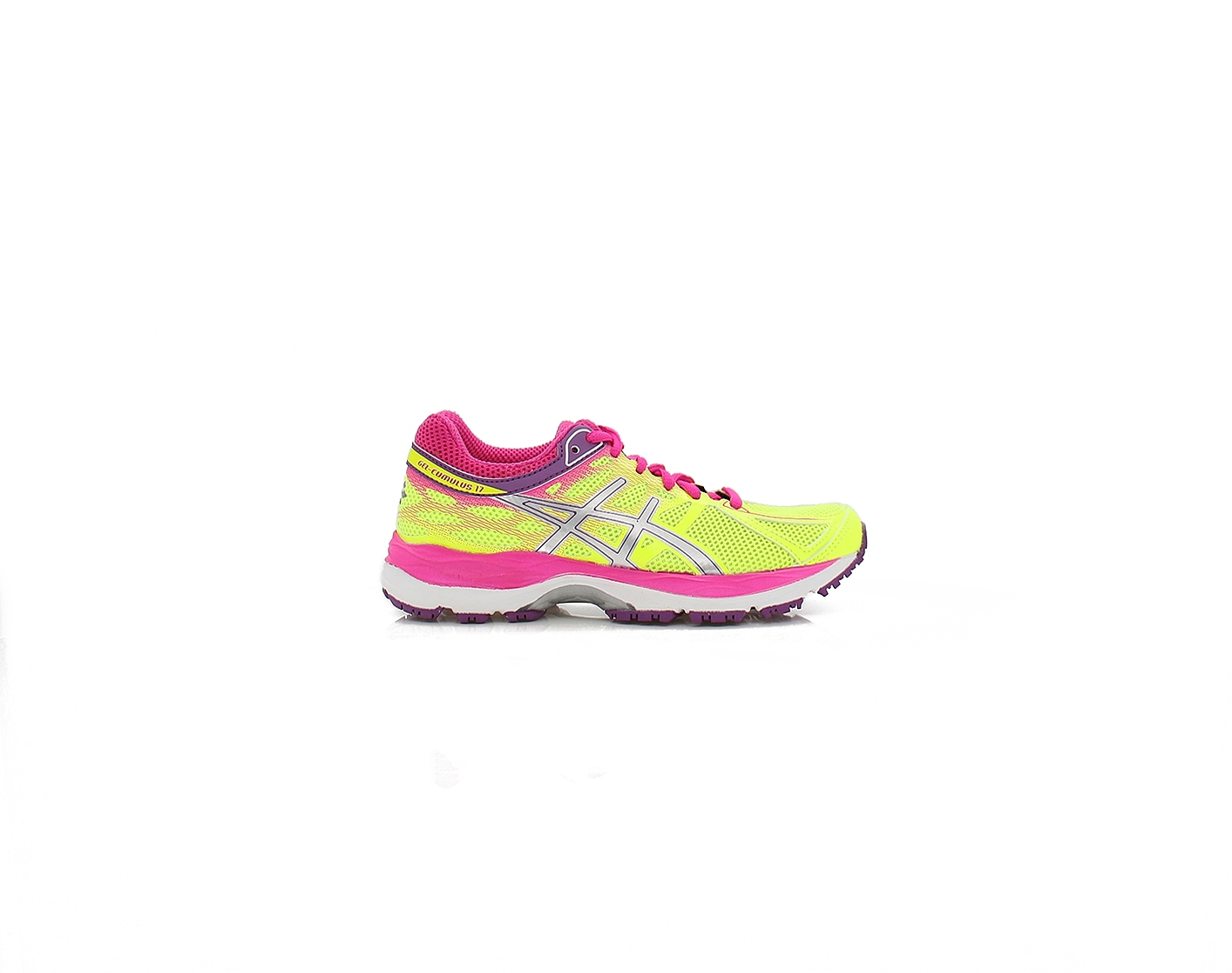 Womens Asics Gel Cumulus 17 GS – Yellow Running Trainers – Suitable For Orthotics / Sever’s Disease – Size 5 – Pink / Yellow – Synthetic Fabric