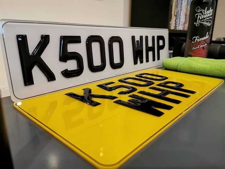 Small Gel Number Plates For Imported Vehicles – White – Front – 5 Dig Plate With 1 – 266w x 87hmm – JDM Plates
