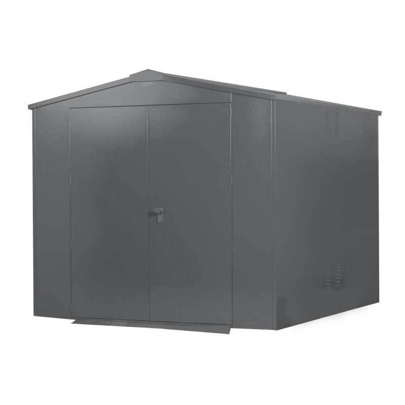 7×7 Asgard Gladiator Secure Shed, Grey – Steel – Spearhead Outdoors