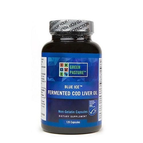 Blue Ice Fermented Cod Liver Oil | 120 Capsules | Green Pasture