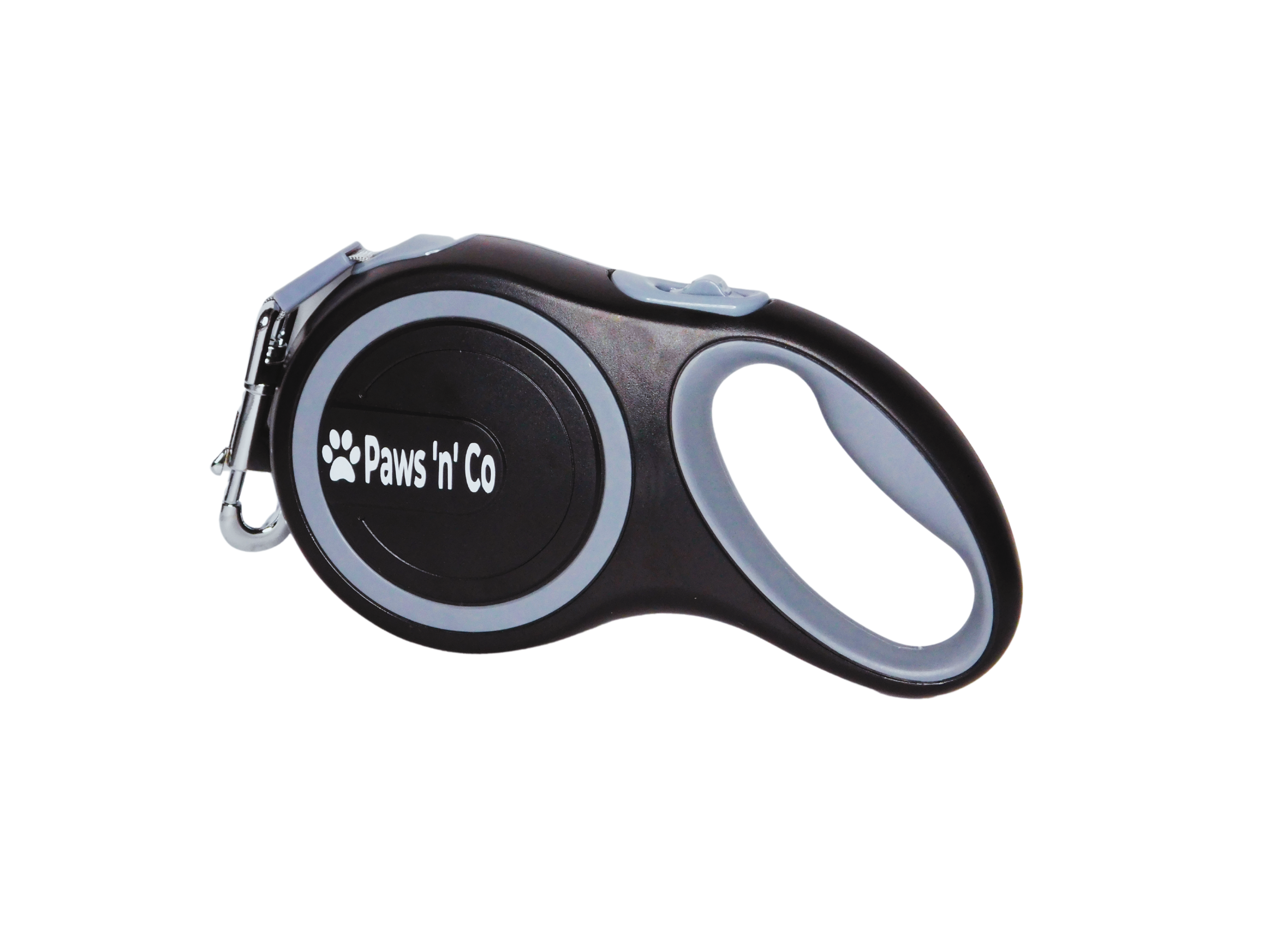 5M Retractable Dog Lead – Grey – Paws N Co