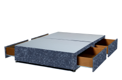 Gun Grey Crushed Velvet Base Feet Included – Furnishop