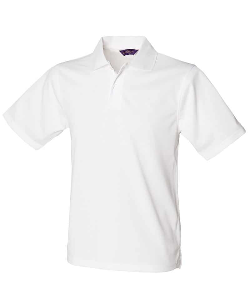 Henbury Men’s Coolplus Polo Shirt – White – XL – Uniforms Online