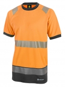 Beeswift Deltic Hi-Vis Two-Tone Short Sleeve T-Shirt – S – Orange – PPE Workwear – FK Workwear
