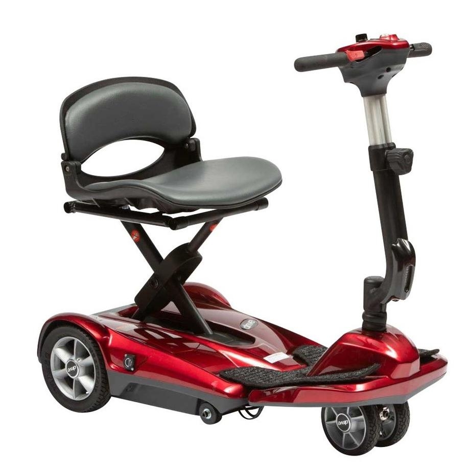 HW009 Dual Wheel Automatic Fold Mobility Scooter – Red