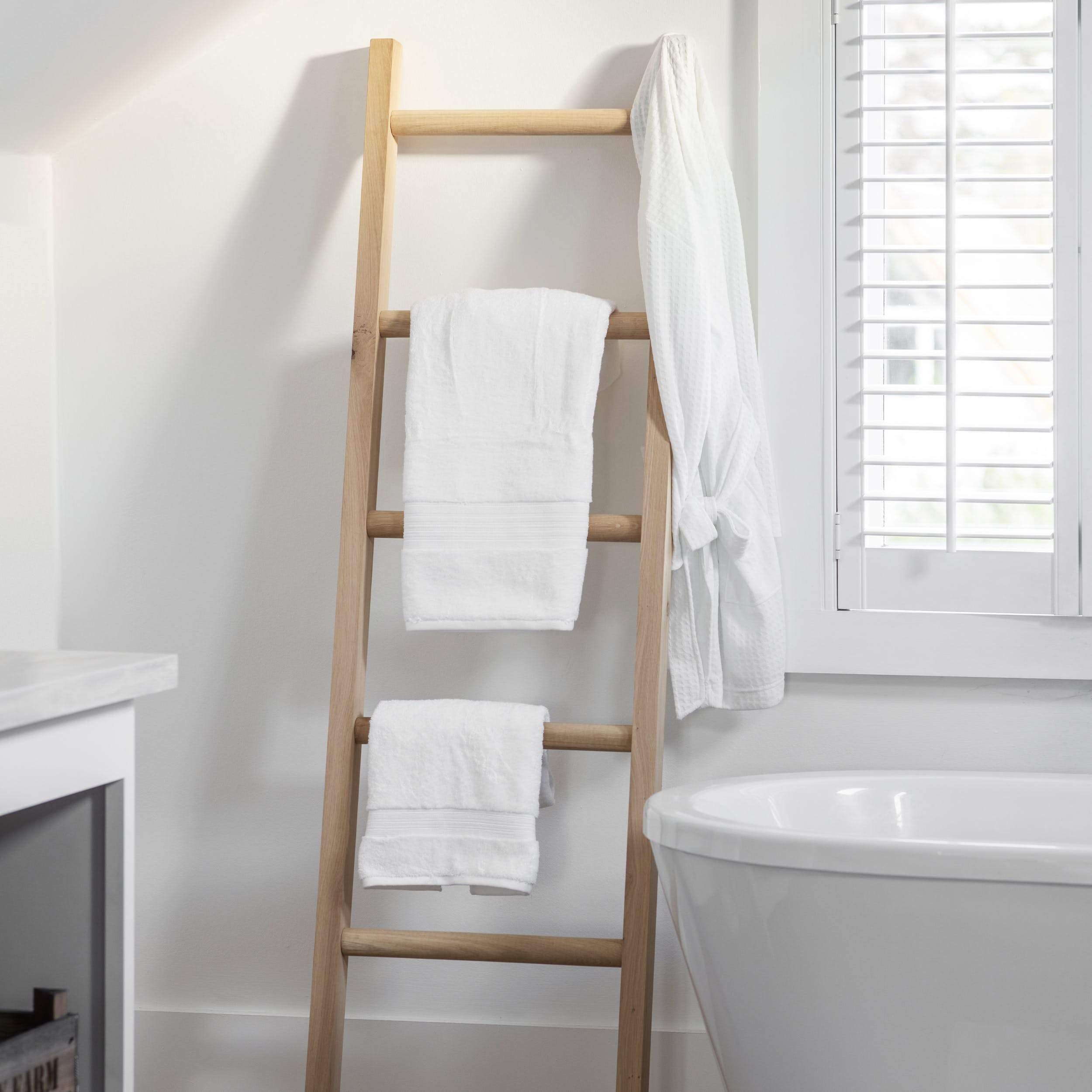 Raw Oak Towel Ladder