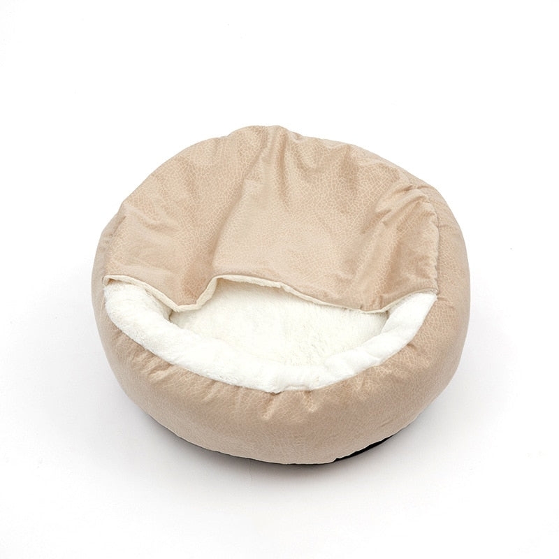 Orthopedic Pet Snuggle Burrow Bed in Oatmeal | Pet Bed Store | Luxury Pet Bedding Small – Pet Bed Store