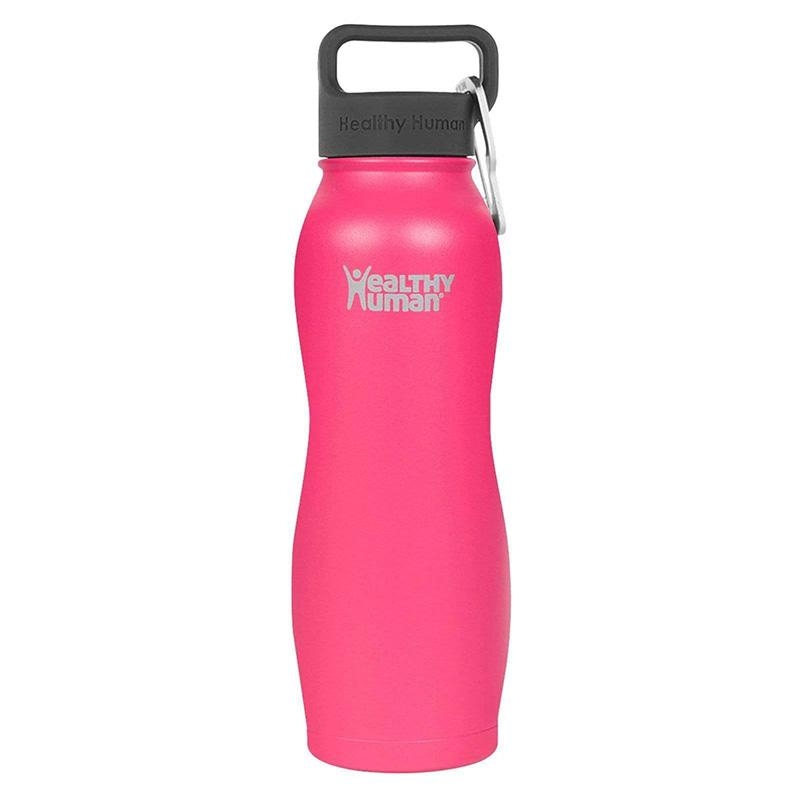 Healthy Human Curve Water Bottle – Hawaiian Pink 21oz (620ml) – Aqua Swim Supplies